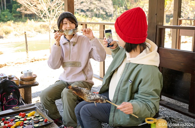 記念撮影するハラボーとヨッシー